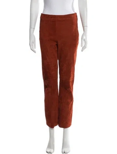 Pre-owned Sézane Velvet Straight Leg Pants In Neutrals