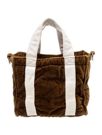 Pre-owned Sézane Velvet Top Handle Bag In Brown