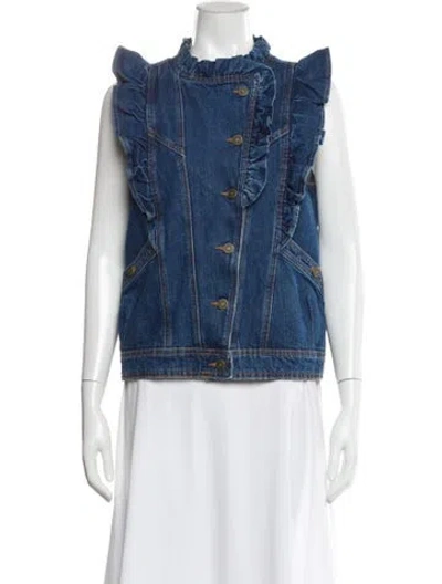 Pre-owned Sézane Vest In Blue