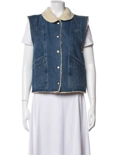 Pre-owned Sézane Vest In Blue