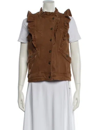 Pre-owned Sézane Vest In Brown