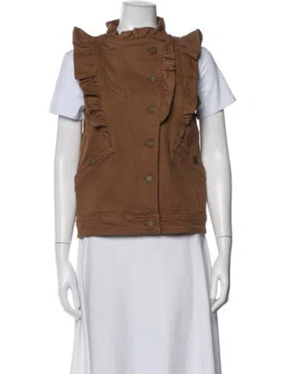 Pre-owned Sézane Vest In Brown