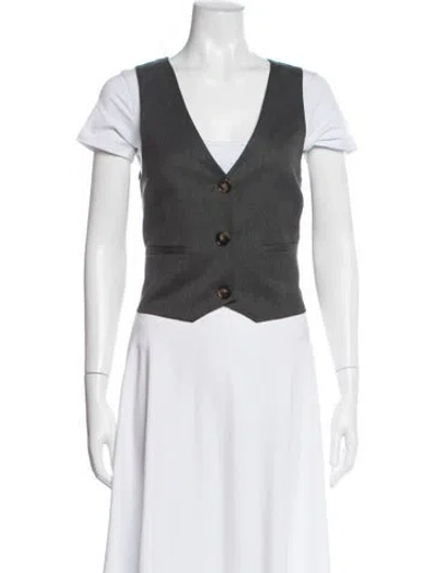 Pre-owned Sézane Vest In Gray
