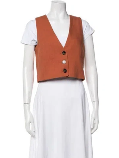 Pre-owned Sézane Vest In Orange