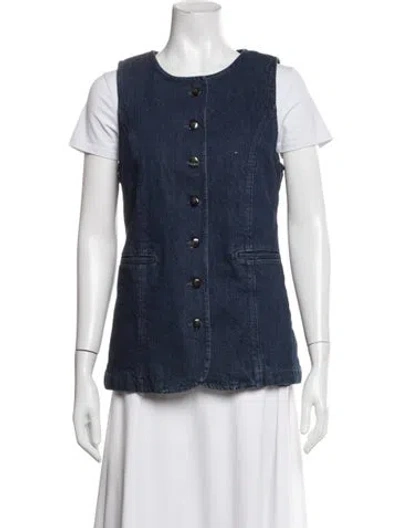Pre-owned Sézane Vest W/ Tags In Blue