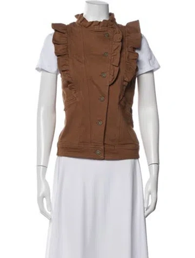 Pre-owned Sézane Vest W/ Tags In Brown