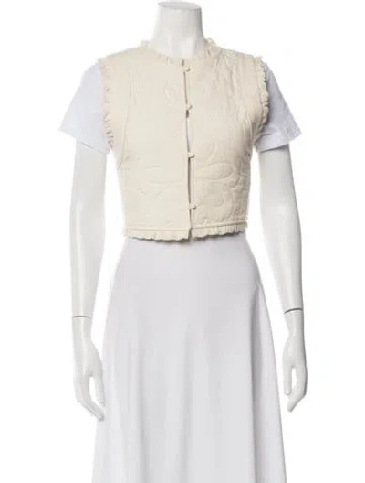 Pre-owned Sézane Vest W/ Tags In White