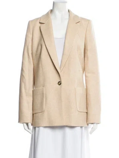 Pre-owned Sézane Virgin Wool Blazer In Neutral