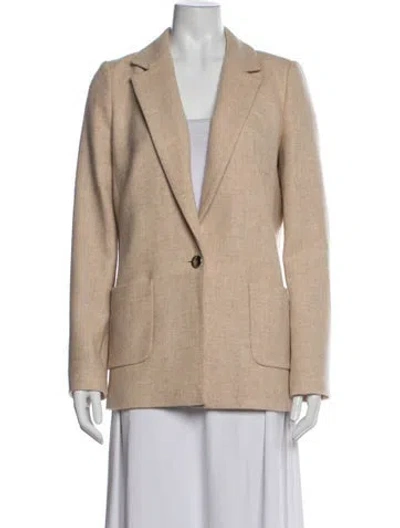 Pre-owned Sézane Virgin Wool Blazer In Neutrals