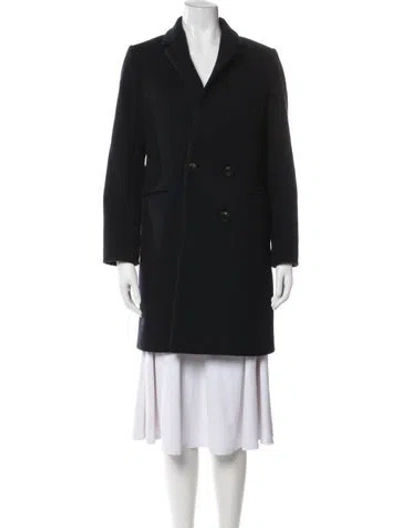 Pre-owned Sézane Virgin Wool Coat In Black