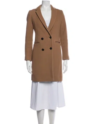 Pre-owned Sézane Virgin Wool Coat In Brown