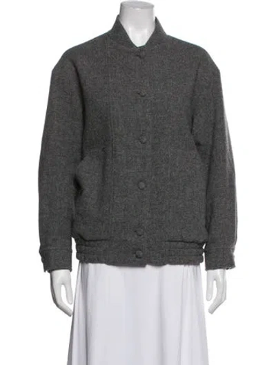 Pre-owned Sézane Virgin Wool Coat In Grey