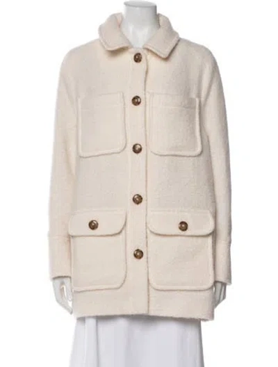 Pre-owned Sézane Virgin Wool Coat In Neutral