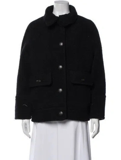 Pre-owned Sézane Virgin Wool Jacket In Black