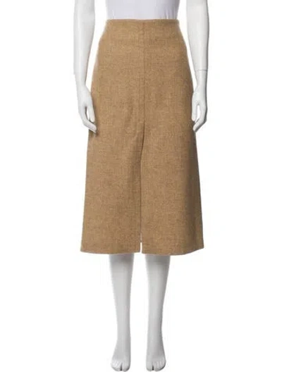Pre-owned Sézane Virgin Wool Midi Length Skirt In Neutral