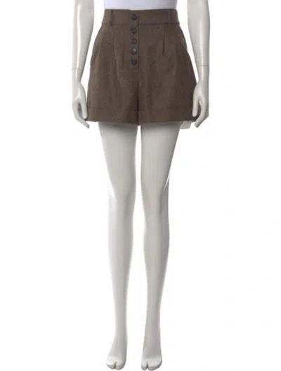 Pre-owned Sézane Virgin Wool Mini Shorts W/ Tags In Neutral