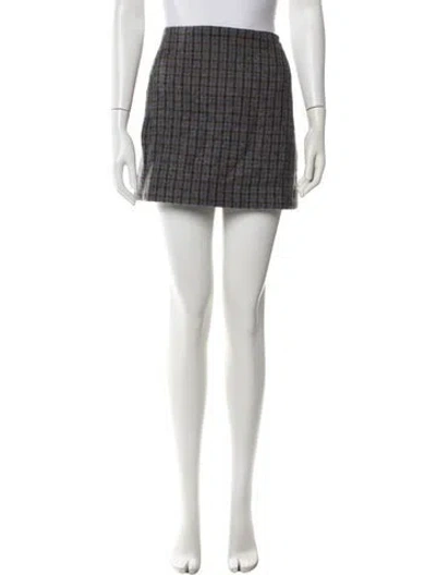Pre-owned Sézane Virgin Wool Mini Skirt In Green
