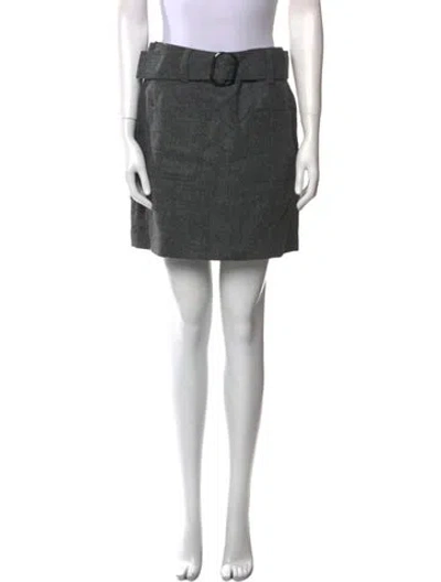 Pre-owned Sézane Virgin Wool Mini Skirt W/ Tags In Black