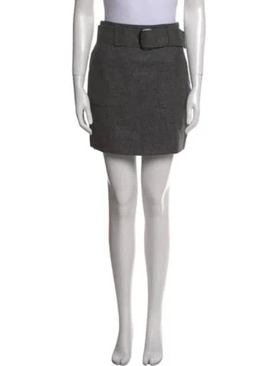 Pre-owned Sézane Virgin Wool Mini Skirt W/ Tags In Black