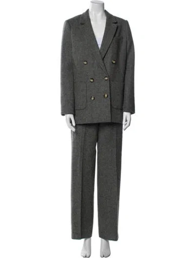 Pre-owned Sézane Virgin Wool Pant Set In Gray