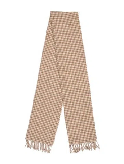 Pre-owned Sézane Virgin Wool Printed Scarf In Neutral