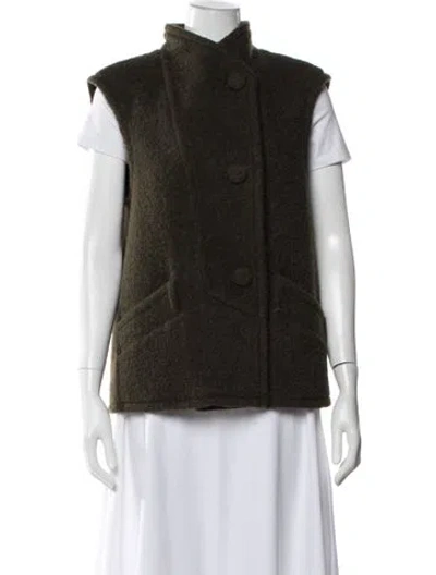 Pre-owned Sézane Virgin Wool Vest In Black