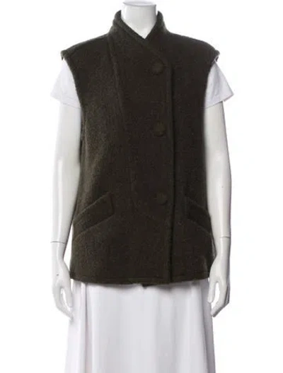 Pre-owned Sézane Virgin Wool Vest In Green