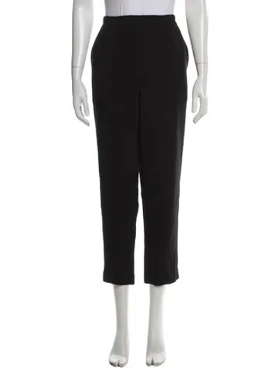 Pre-owned Sézane Virgin Wool Wide Leg Pants In Black