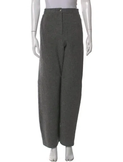 Pre-owned Sézane Virgin Wool Wide Leg Pants In Gray