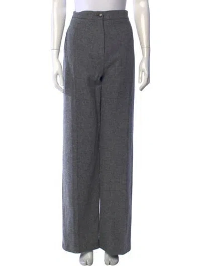 Pre-owned Sézane Virgin Wool Wide Leg Pants In Gray