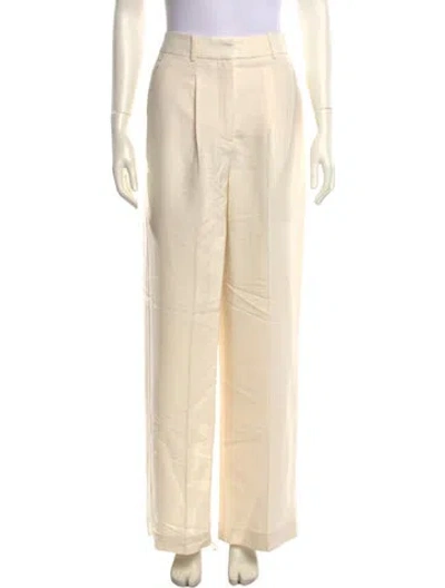 Pre-owned Sézane Virgin Wool Wide Leg Pants In Neutral