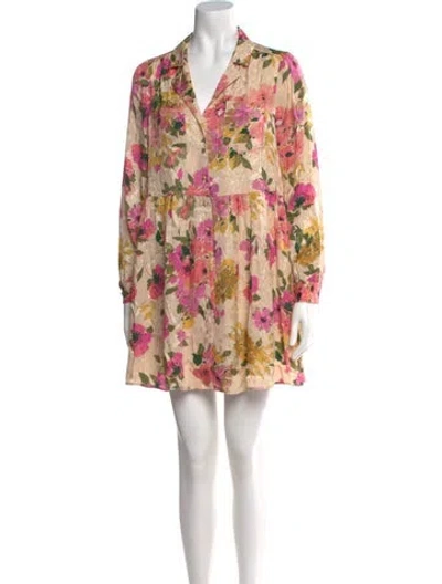 Pre-owned Sézane V-neck Dress In Neutral