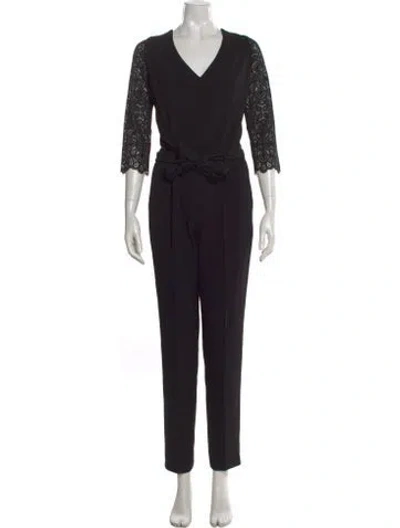 Pre-owned Sézane V-neck Jumpsuit In Black