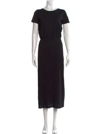 Pre-owned Sézane V-neck Long Dress W/ Tags In Black