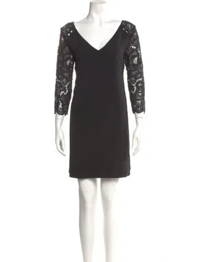 Pre-owned Sézane V-neck Mini Dress In Gray