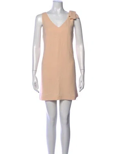 Pre-owned Sézane V-neck Mini Dress In Neutral