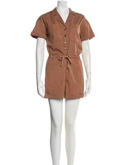 Pre-owned Sézane V-neck Romper In Brown
