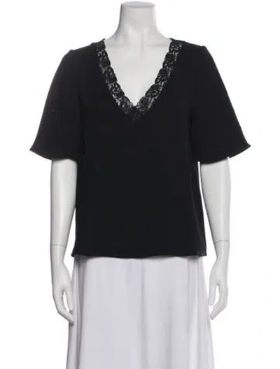 Pre-owned Sézane V-neck Short Sleeve Top In Multi