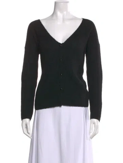 Pre-owned Sézane V-neck Sweater In Black
