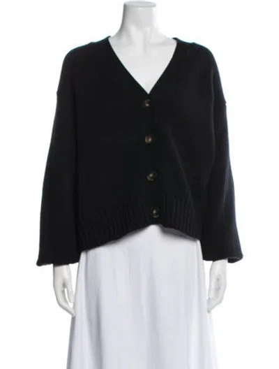 Pre-owned Sézane V-neck Sweater In Black