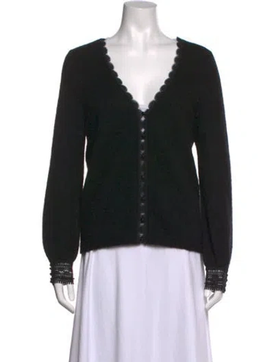 Pre-owned Sézane V-neck Sweater In Black
