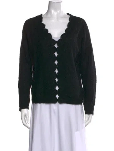 Pre-owned Sézane V-neck Sweater In Black