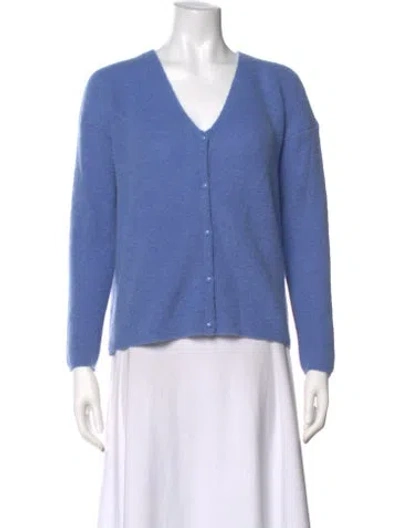 Pre-owned Sézane V-neck Sweater In Blue