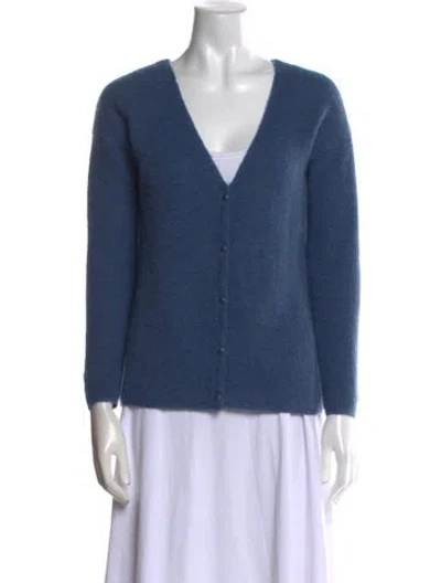 Pre-owned Sézane V-neck Sweater In Blue