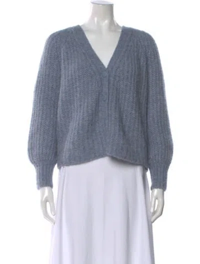 Pre-owned Sézane V-neck Sweater In Blue