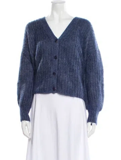Pre-owned Sézane V-neck Sweater In Blue