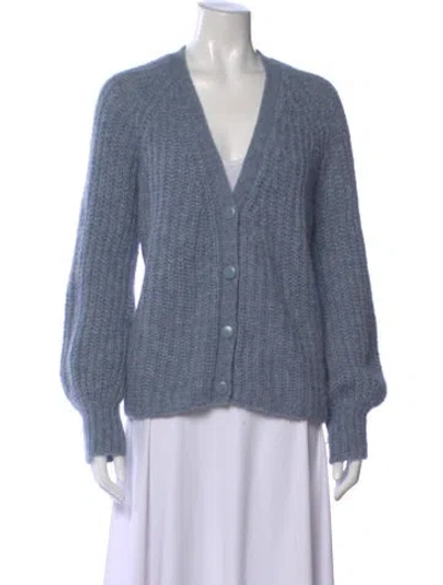 Pre-owned Sézane V-neck Sweater In Blue