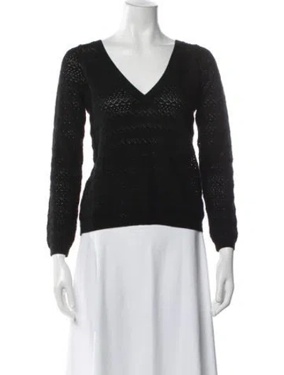 Pre-owned Sézane V-neck Sweater In Blue