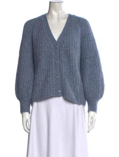 Pre-owned Sézane V-neck Sweater In Blue