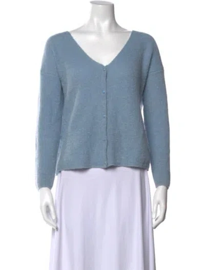 Pre-owned Sézane V-neck Sweater In Blue
